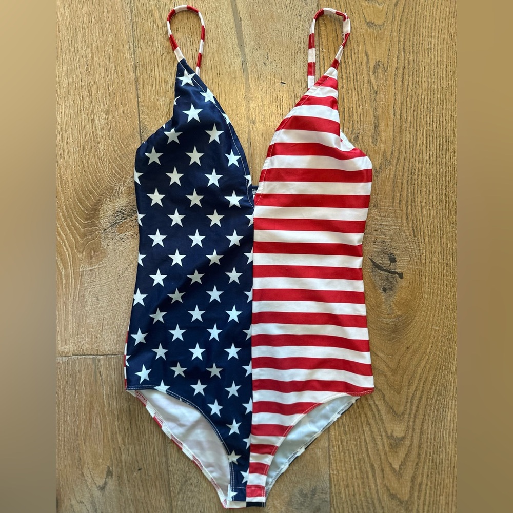 Patriotic Stars and Stripes Bodysuit